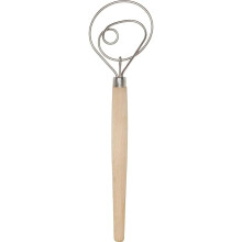 Batedor de Massa Gourmet, Lâmina de Aço Inoxidável, Cabo Ergonômico, Ideal para Misturar Massas Firmes e Pães Rápidos, Design que Permite o