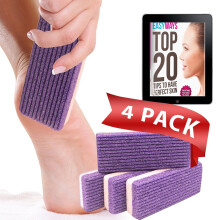 Fußpflege-Essentials: Hornhautentfernung mit Bimsstein mit zwei Körnungen für ein Spa-ähnliches Erlebnis, 4er-Pack, 12,7 x 5,1 x 2,5 cm