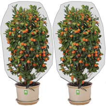 Cubierta suave y transpirable para protección de plantas de jardín, material PE duradero con tejido de malla fina y diseño de cremallera ajustable