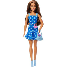 Barbie - Puppe Fashionistas Blaues gepunktetes Kleid - Barbie - HYT97