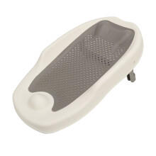 Faltbarer Baby-Badewannenhalterung Grau Ergonomischer Herzform Kunststoff Babysitz Badewannenhalter