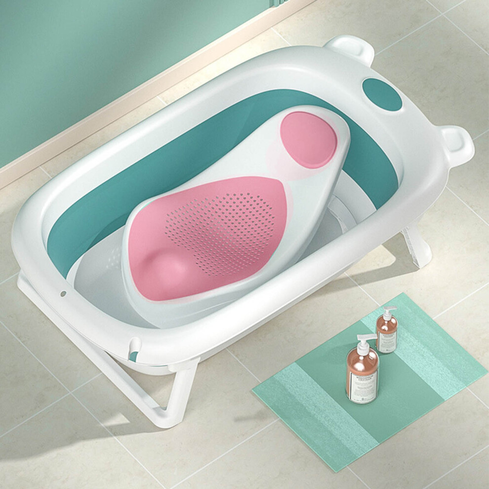 Foldable Baby Bath Support With Tpe & Pp Ergonomic Design Pink