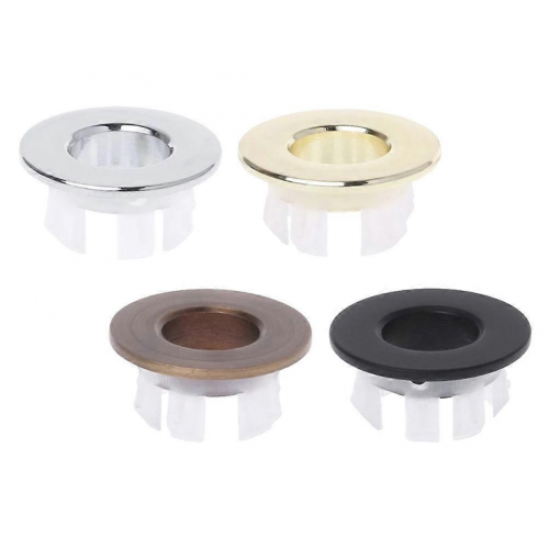 Bathroom Supplies Sink Overflow Ring Copper Plastic 4Pcs Basin Overflow Covers 2