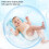 Foldable Heart Shaped Infant Bath Holder - Blue Ergonomic Design 4