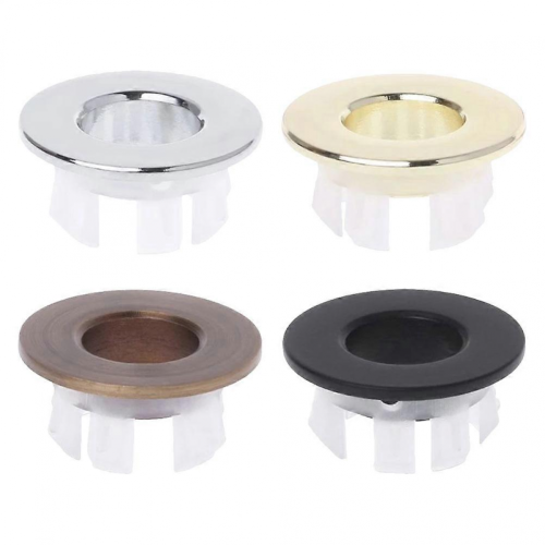 Bathroom Supplies Sink Overflow Ring Copper Plastic 4Pcs Basin Overflow Covers