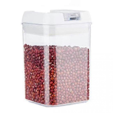 White 800ML Kitchen Dry Food Dispenser, Moisture & Dust-Proof Transparent Rice Grain Storage Container, Large Capacity Sealed Tank for Flour