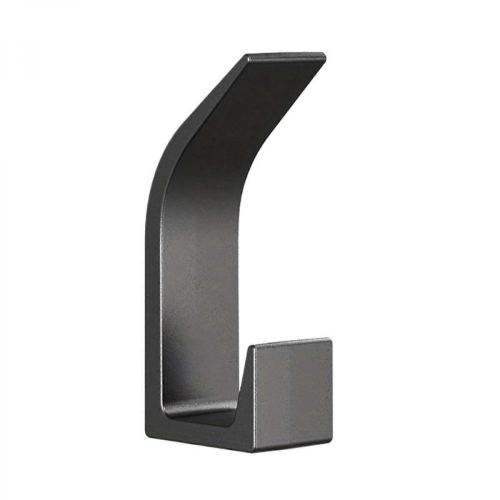 Adhesive Wall Hooks 5pcs Strong No Drill Hold for Bathroom Kitchen Clothes Towels Black