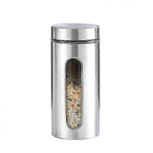 26-27 Stainless steel storage tank coffee sealed storage tank dry medicine kitchen miscellaneous grains food storage tank tea pot1800ml