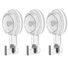 3Pcs Heavy Duty Suction Cup Hooks 22LB Hold Vacuum Waterproof for Bathroom Kitchen Window Door