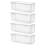 Sealed Storage Box Transparent Food Storage Containers for Kitchen Use 4Pcs 1