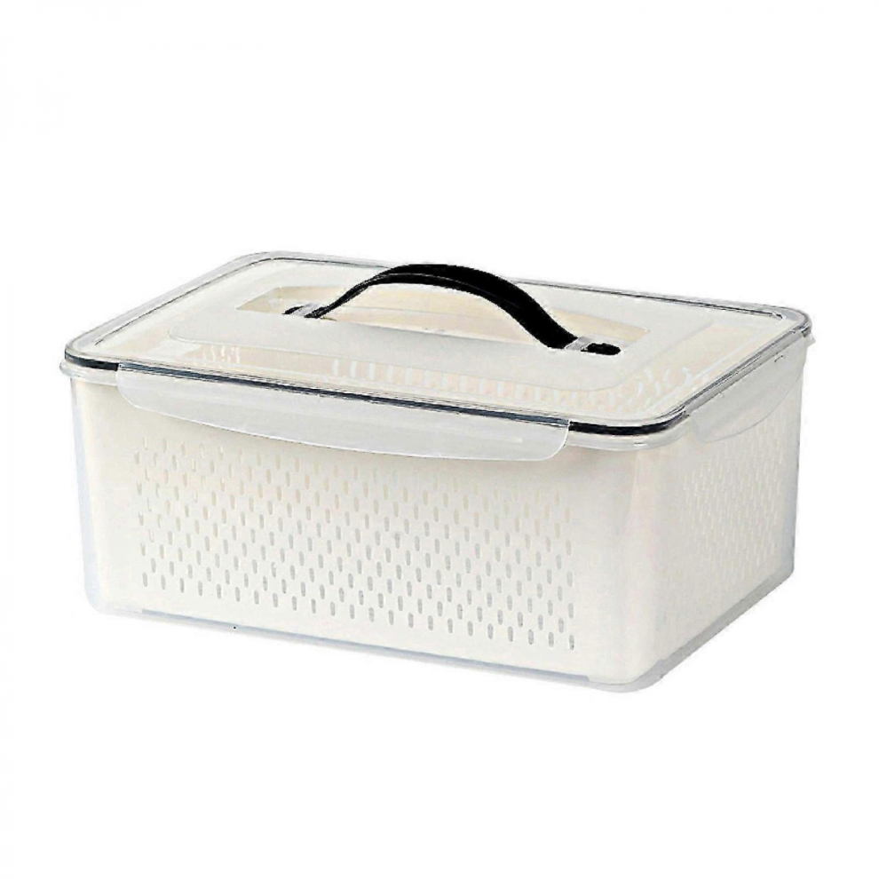 10L25-26 Refrigerator Storage Box Space Saving Fridge Organizer Vegetable Fruit Container With Drain Basket Kitchen Organizer 4326604142202