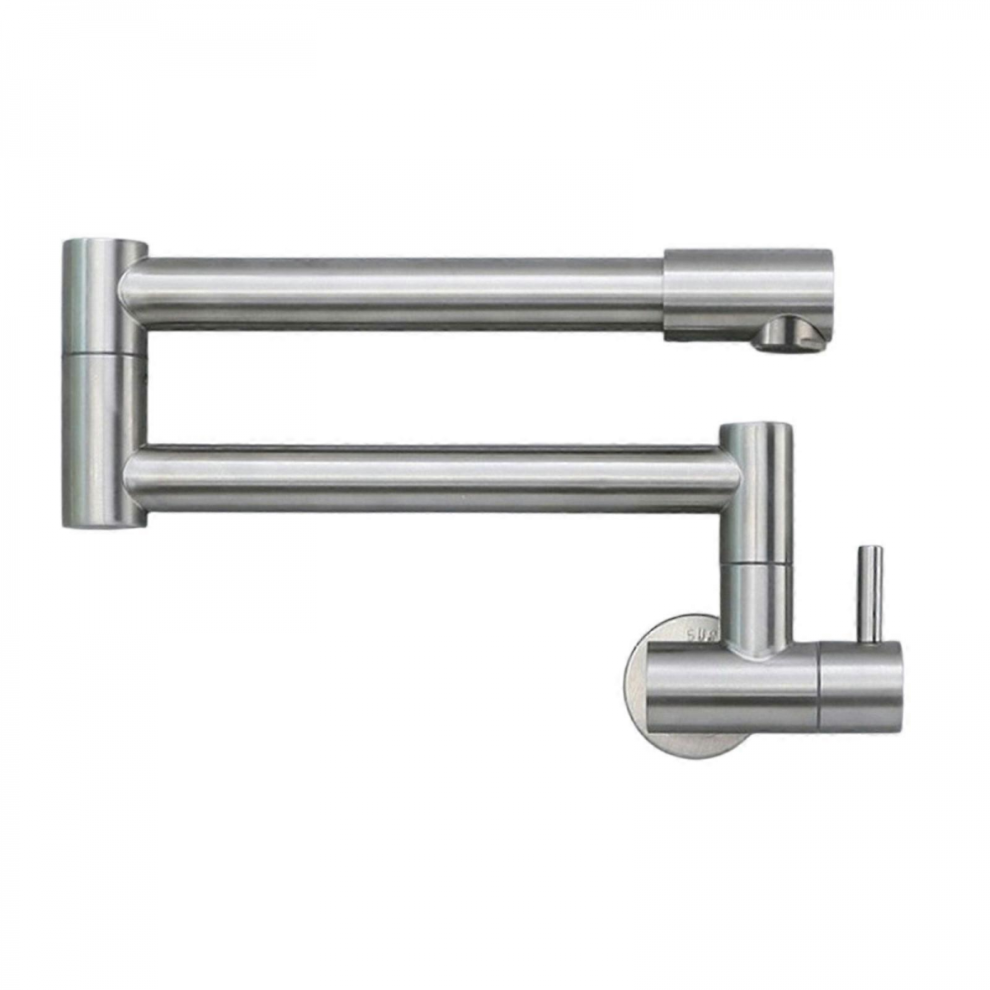 Space Saving Wall Inserted Water Tap 360 Rotate Retractable Sprays Corrosion Resistant Foldable Faucet For Household Multicolorbrushed Color Single 5008878204396