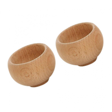 Stoviglie per bambini Giocattolo in legno Tavolo giocattolo per bambini che giocano 2 pezzi Legno marrone chiaro