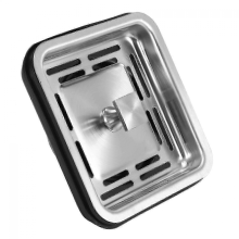 25-26 Stainless Steel Square Sink Strainer Plug Kitchen Sink Drain Mesh Stopper Basket Strainer Waste Plu