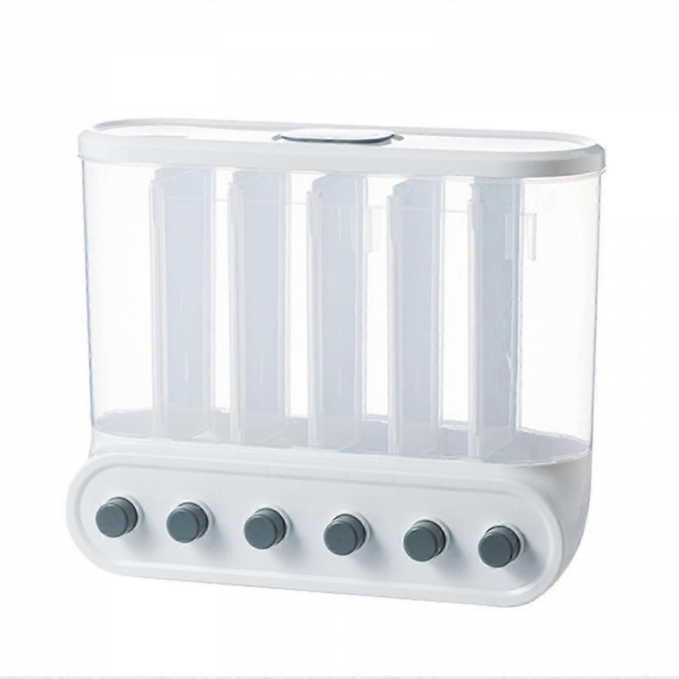 White2026 Rice Dispenser Dry Food Cereal Buckets Wall-Mounted Dry Food Storage Container With Lids Suitable For Rice, Pet Food, Yellow 4815322403974