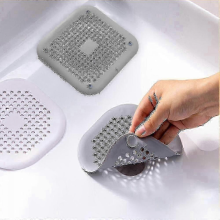 White 4pcs 2025 Hair Filter Sink Stopper, Anti-blocking Strainer for Bathtub Shower Floor Drain, Silicone Kitchen Deodorant Plug Bathroom Accessories