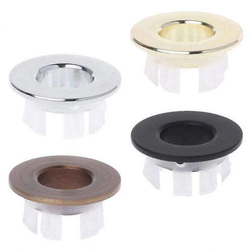 Bathroom Supplies Sink Overflow Ring Copper Plastic 4Pcs Basin Overflow Covers 1