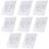 Adhesive Wall Hooks Heavy Duty Waterproof Nail Transparent for Kitchen Bathroom Doors 8 Pack 1