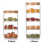 Glass jars with bamboo lids for kitchen storage4 layers 2