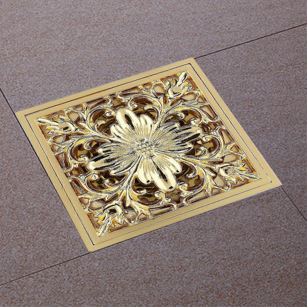2025 Antique Brass Square Floor Drain With Strainer Bathroom Washroom Drainage & Clean Accessories 5008878207274