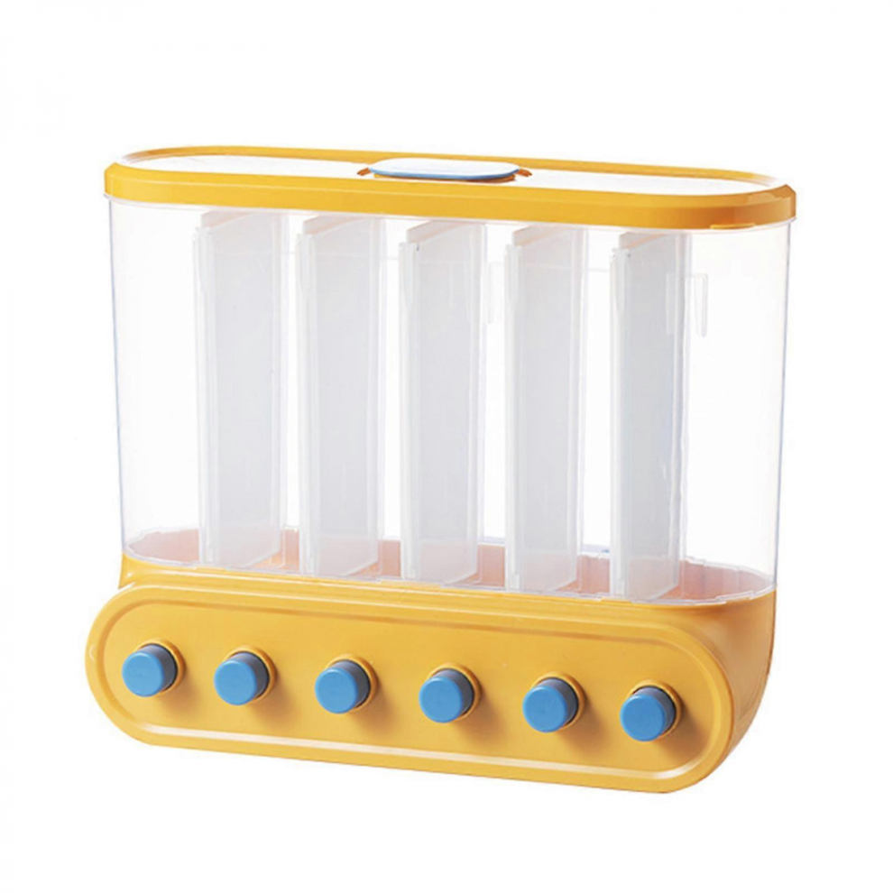 2026 Rice Dispenser Dry Food Cereal Buckets Wall-Mounted Dry Food Storage Container With Lids Suitable For Rice, Pet Foodyellow 5008878169701