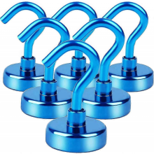 25-26 6 Pack Magnetic Hooks, 25Lbs Strong Heavy Duty Cruise Magnet S-Hooks for Classroom, Fridge, Hanging, Cabins, Grill, Kitchen, Garage, W