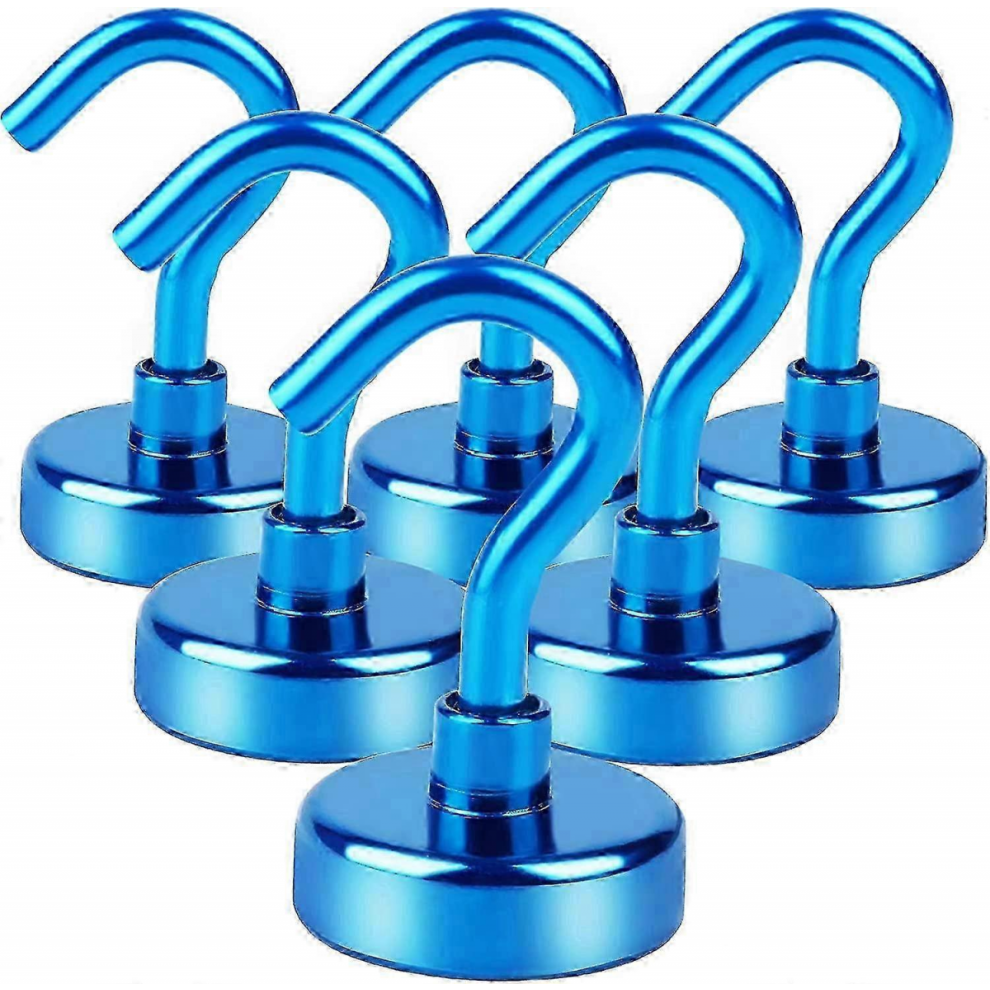 25-26 6 Pack Magnetic Hooks, 25Lbs Strong Heavy Duty Cruise Magnet S-Hooks For Classroom, Fridge, Hanging, Cabins, Grill, Kitchen, Garage, W 5008878207304
