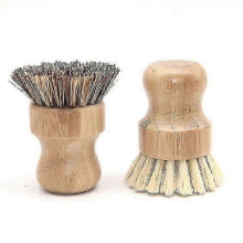 25-26 2 Pack Bamboo Dish Scrub Brush, Picowe Natural Scrub Cleaning Brush Vegetable Brush for Dishes Cast Iron Pots Pans, Used in Bathroom K