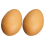 Fake Chicken Eggs Artificial Eggs for Kids Playing 2Pcs Small Golden PVC Model 1
