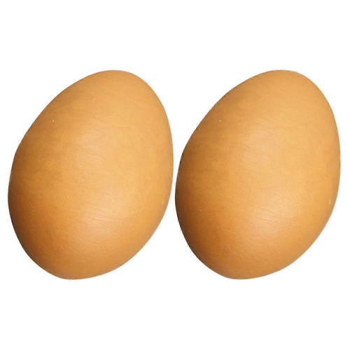 Fake Chicken Eggs Artificial Eggs for Kids Playing 2Pcs Small Golden PVC Model