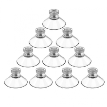 Crochets de suspension à ventouse transparents (lot de 10)