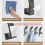 Adhesive Wall Hooks 5pcs Strong No Drill Hold for Bathroom Kitchen Clothes Towels Black 5