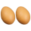 Fake Chicken Eggs Artificial Eggs for Kids Playing 2Pcs Small Golden PVC Model 2