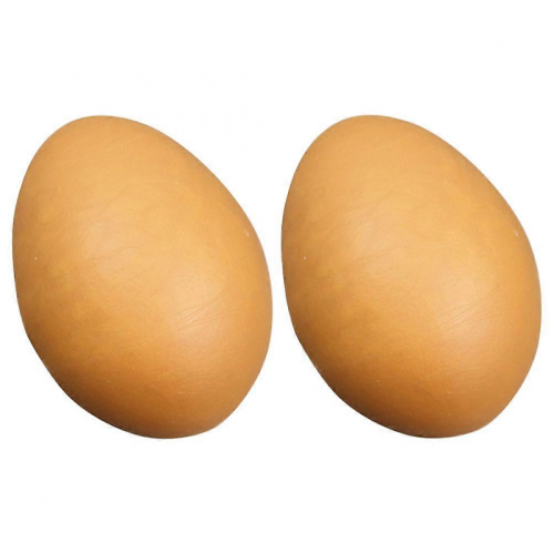 Fake Chicken Eggs Artificial Eggs for Kids Playing 2Pcs Small Golden PVC Model 1
