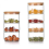 Glass jars with bamboo lids for kitchen storage4 layers 4