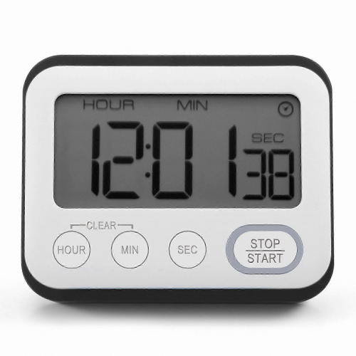 BlackLarge LCD Countdown Timer for Classroom and Kitchen Use with Loud Alarm and Magnetic Clip 1