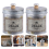 Retro Storage Jar Iron Canister for Storage Use 2Pcs Kitchen Organizer 5