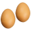Fake Chicken Eggs Artificial Eggs for Kids Playing 2Pcs Small Golden PVC Model 3