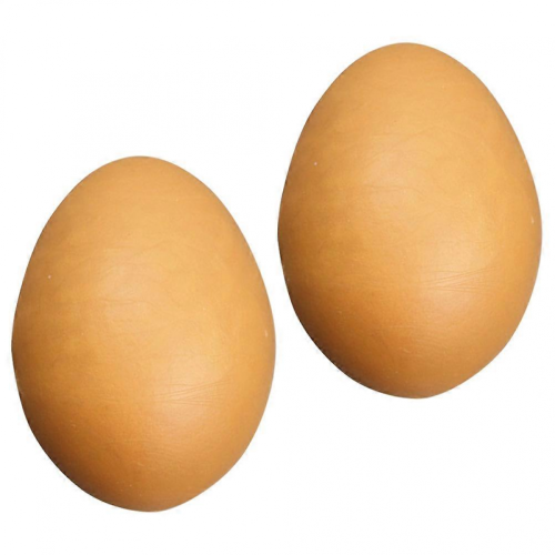 Fake Chicken Eggs Artificial Eggs for Kids Playing 2Pcs Small Golden PVC Model 2