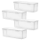 Sealed Storage Box Transparent Food Storage Containers for Kitchen Use 4Pcs 5