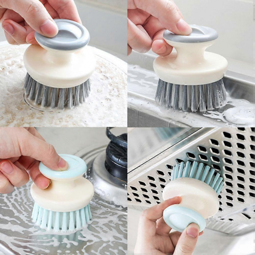 Dish Brush Kitchen Cleaning Brush for Cleaning 4Pcs Plastic Assorted Color 1