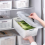 25-26 Refrigerator Storage Box Space Saving Fridge Organizer Vegetable Fruit Container with Drain Basket Kitchen Organizer4.5L 5
