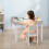 Homcom HOMCOM kids Table and Chair Set 2 in 1 Activity Play Table for Bricks w/Storage 1