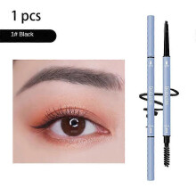(A Black) Small Triangle Eyebrow Pencil Waterproof And Anti-sweat Students Long-lasting Not Easy To Decolorize Double-headed Very Fine