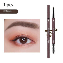 (A Brown) Small Triangle Eyebrow Pencil Waterproof And Anti-sweat Students Long-lasting Not Easy To Decolorize Double-headed Very Fine