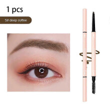 (A Deep coffee) Small Triangle Eyebrow Pencil Waterproof And Anti-sweat Students Long-lasting Not Easy To Decolorize Double-headed Very Fine