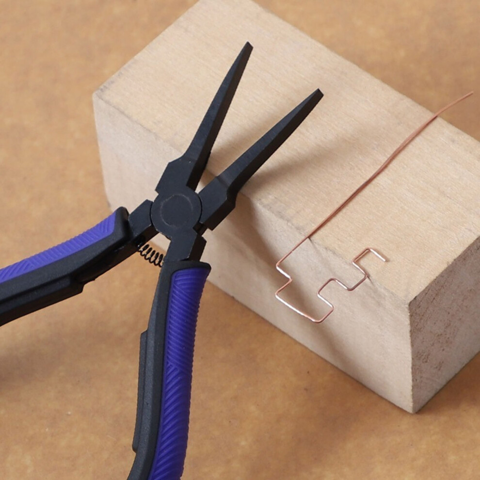 Diy Jewelry Flat Nose Pliers Carbon Steel Jaw Tpr Handle Electronics Tool 5041369181301