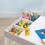Homcom HOMCOM kids Table and Chair Set 2 in 1 Activity Play Table for Bricks w/Storage 8