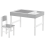 Homcom HOMCOM kids Table and Chair Set 2 in 1 Activity Play Table for Bricks w/Storage 2