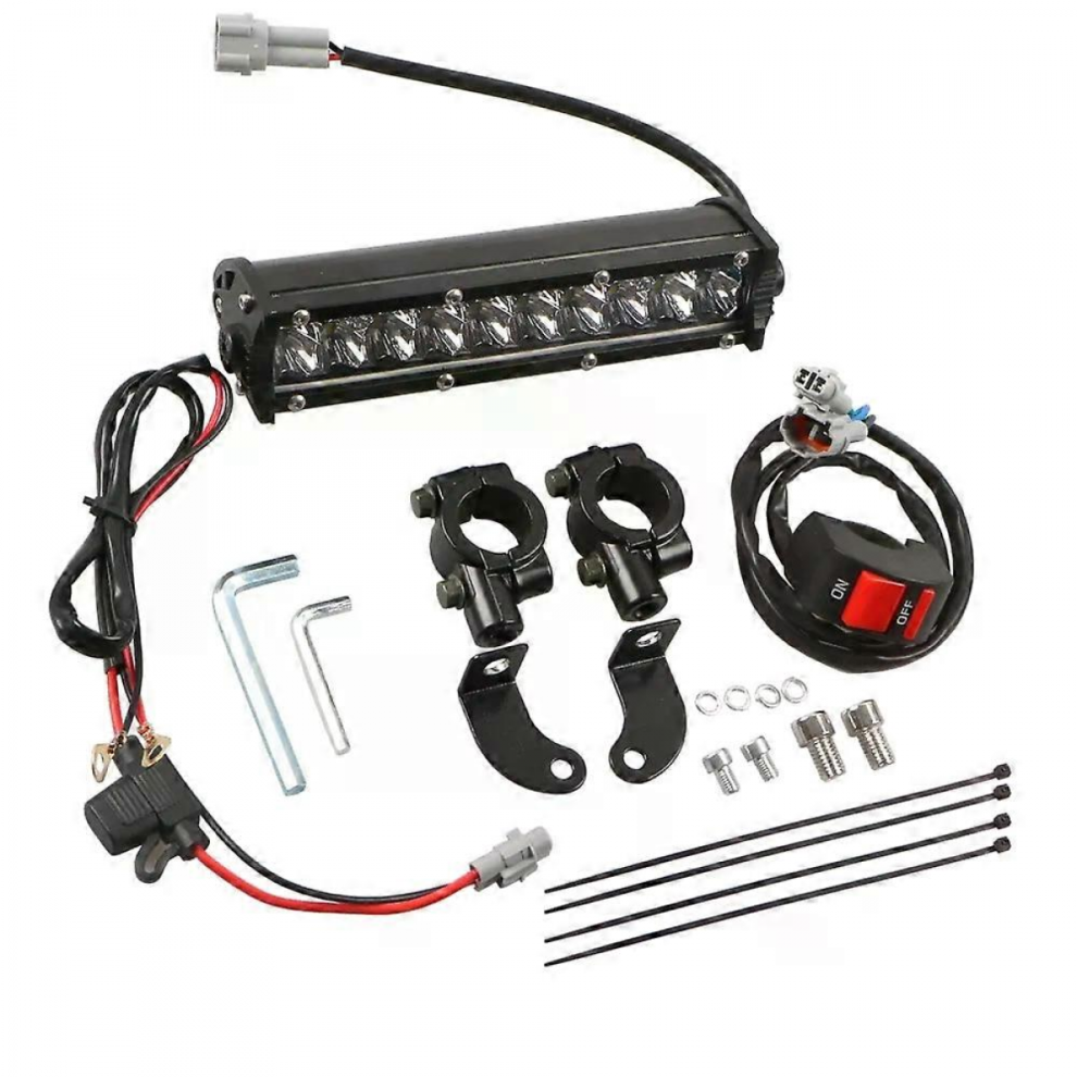 60W Motocross Led Bar Kit With Mounting Bracket Switch Wiring For Crf250f Crf110 Ttr110 Yzf250 Rm Kx Ssr Sdg Dirt Pit Bike Light 5008878102753